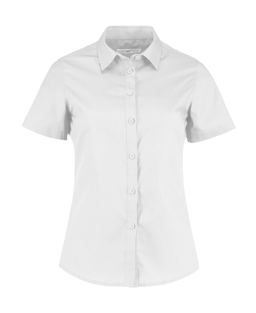 Women's Tailored Fit Poplin Shirt SSL in Farbe White