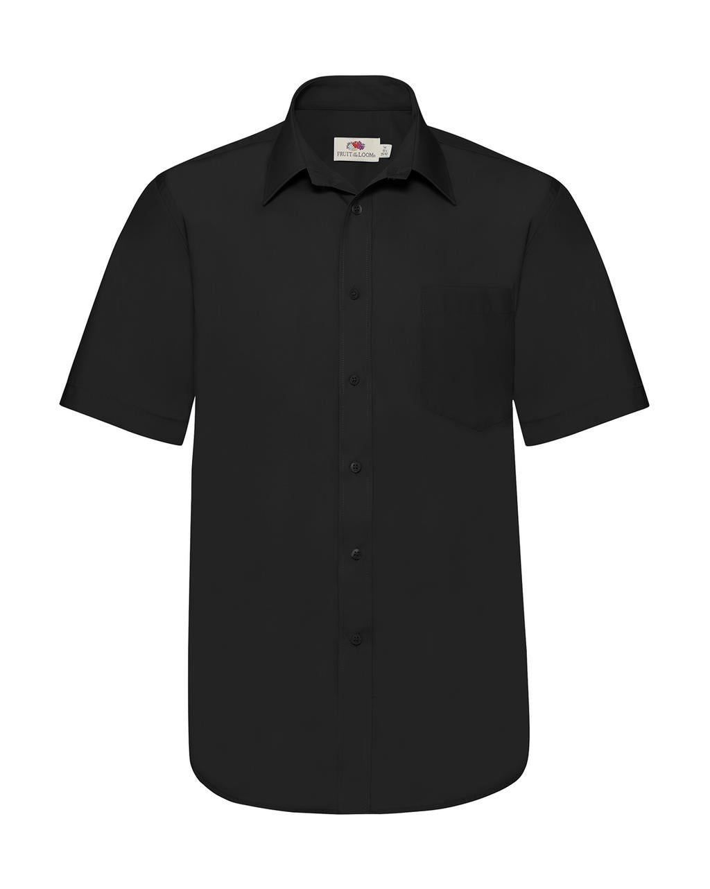 Poplin Shirt in Farbe Black
