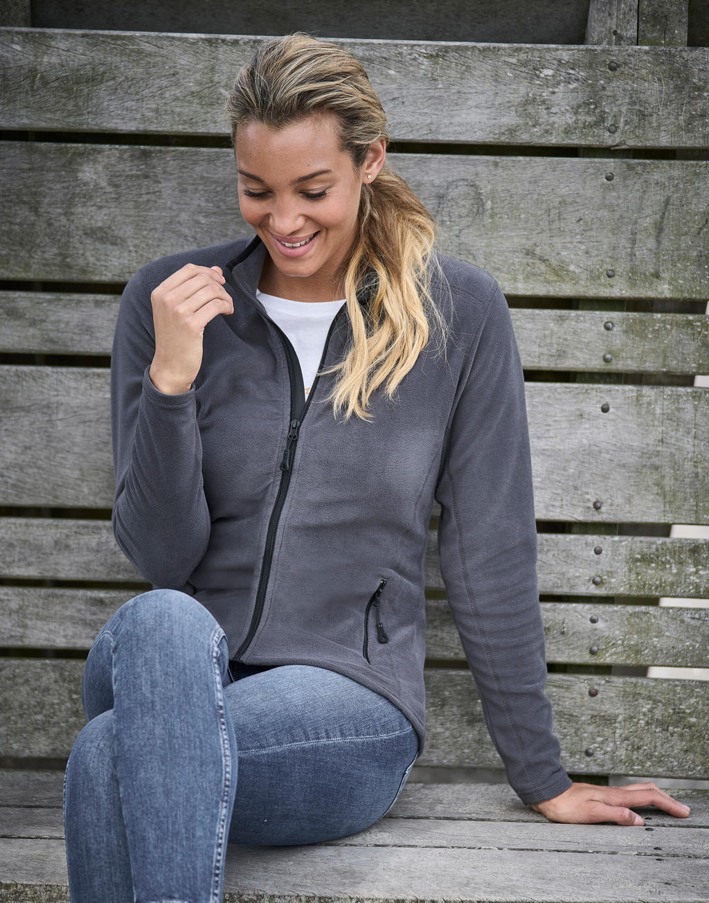 Ladies' Active Fleece in Farbe Black