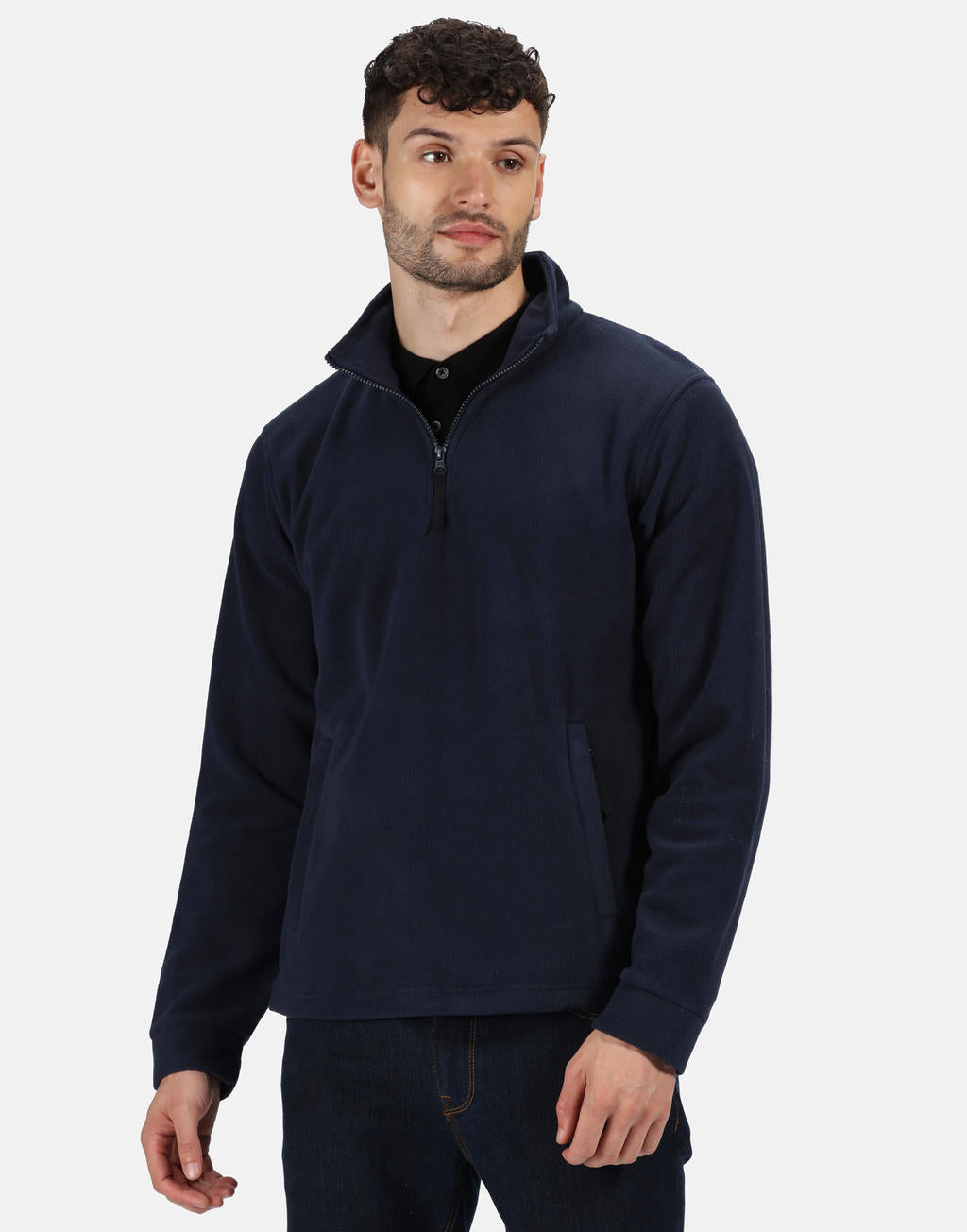 Thor Overhead 1/4 Zip Fleece in Farbe Black