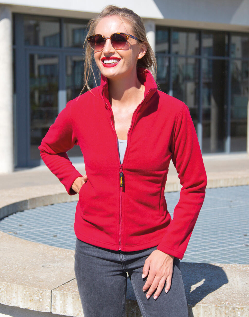 Ladies Horizon High Grade Microfleece Jacket in Farbe Black