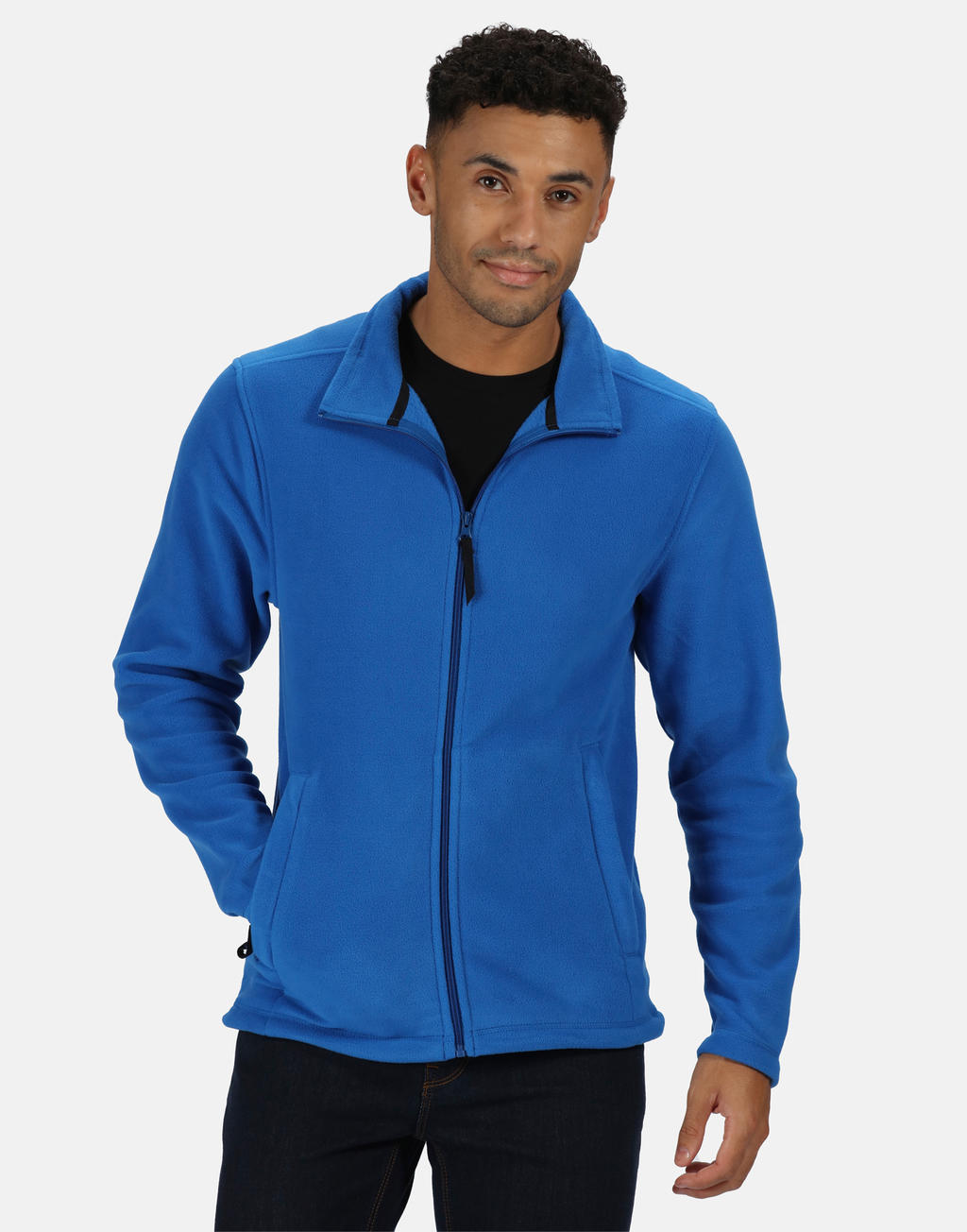 Micro Full Zip Fleece in Farbe Black