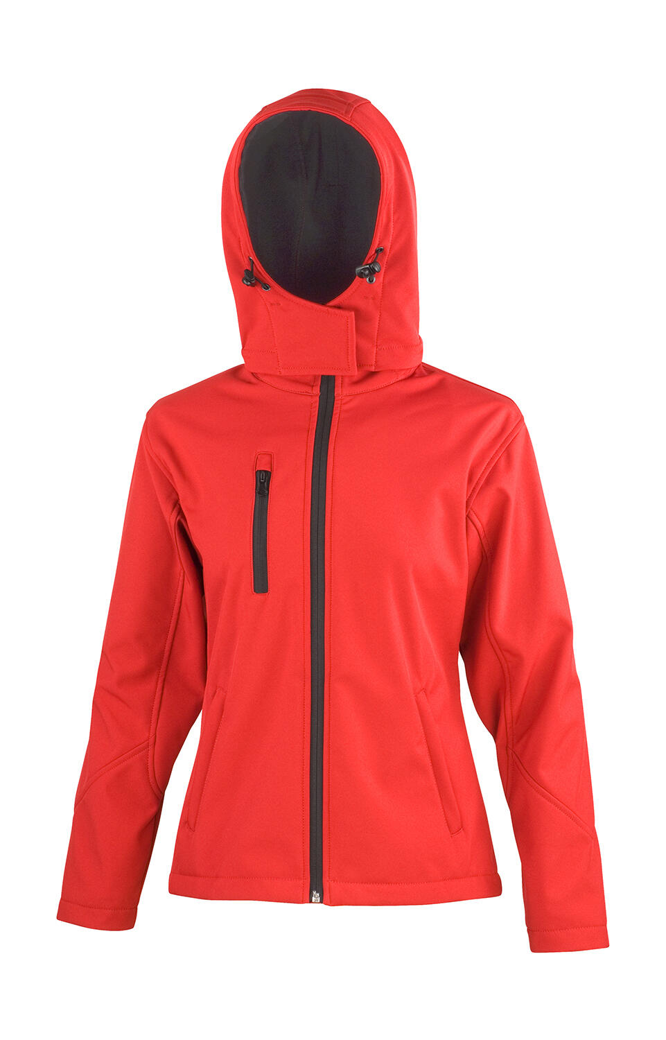 Ladies TX Performance Hooded Softshell Jacket in Farbe Red/Black