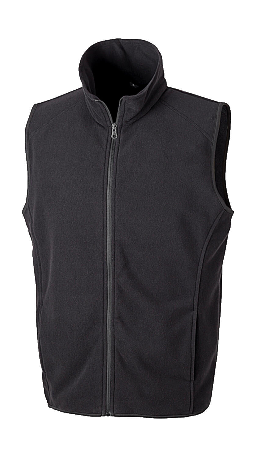 Micro Fleece Gilet in Farbe Black