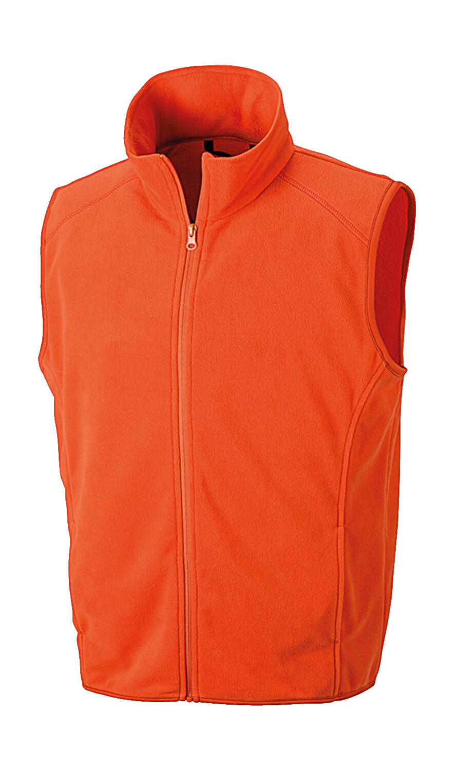 Micro Fleece Gilet in Farbe Orange