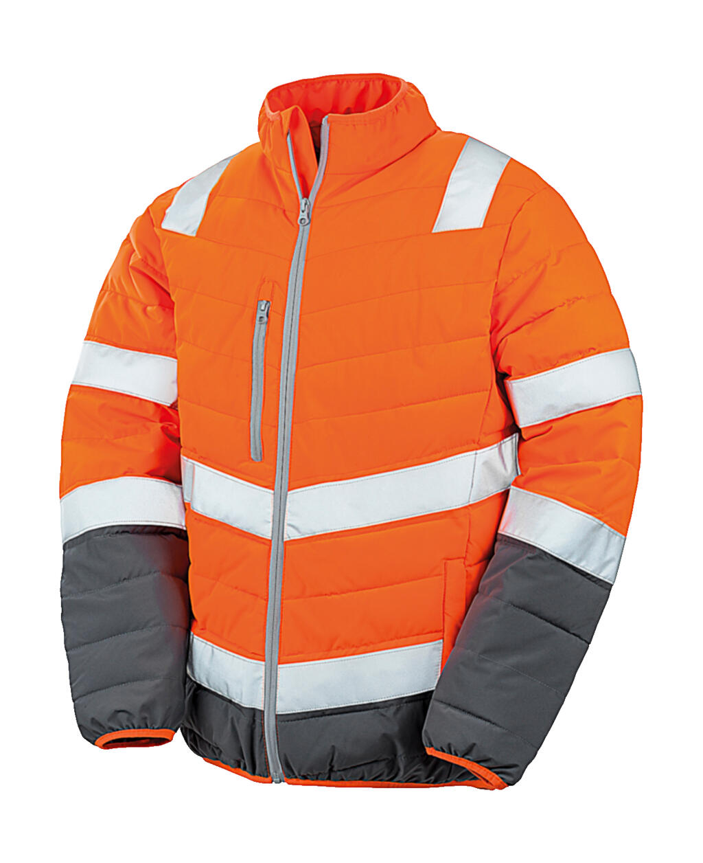 Soft Padded Safety Jacket in Farbe Fluo Orange/Grey