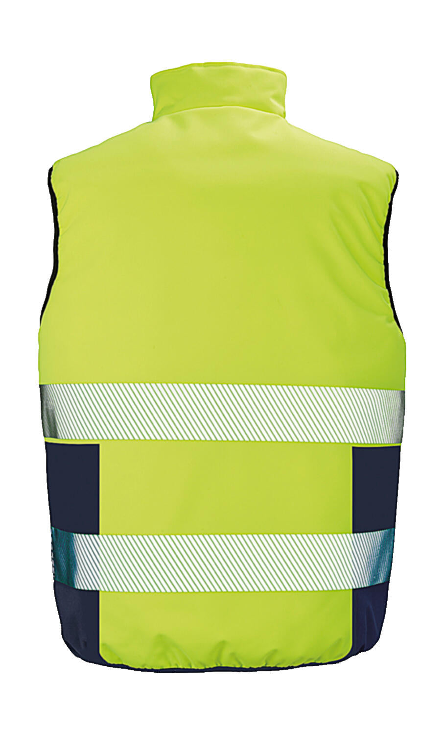 Reversible Soft Padded Safety Gilet in Farbe Fluo Orange/Navy