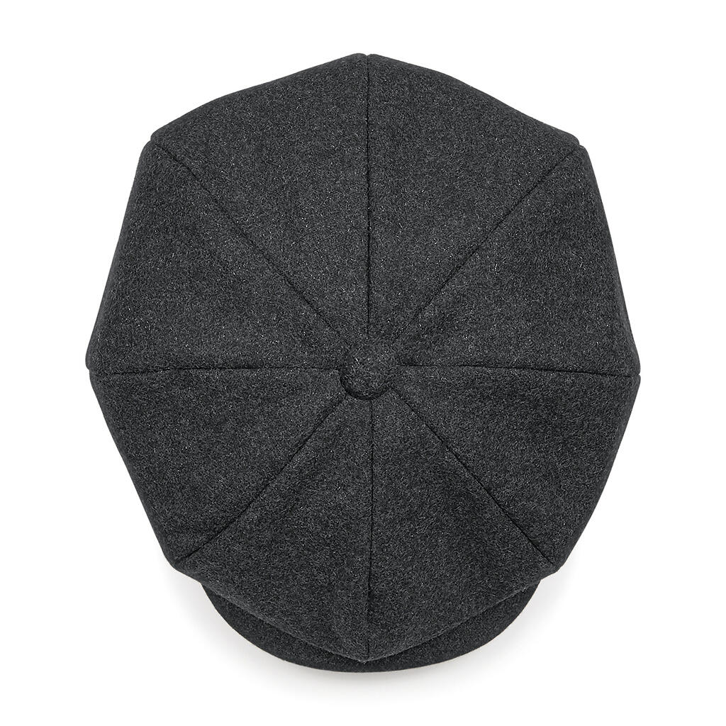 Melton Wool Baker Boy in Farbe Charcoal Marl