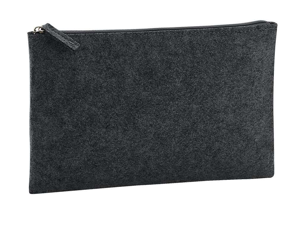 Felt Accessory Pouch in Farbe Charcoal Melange