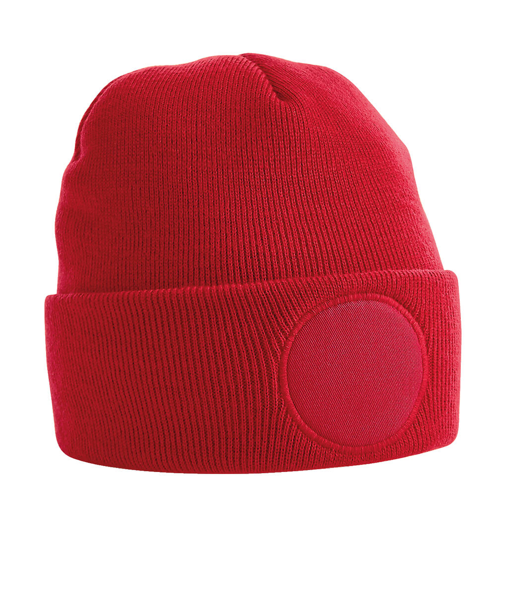 Circular Patch Beanie in Farbe Classic Red