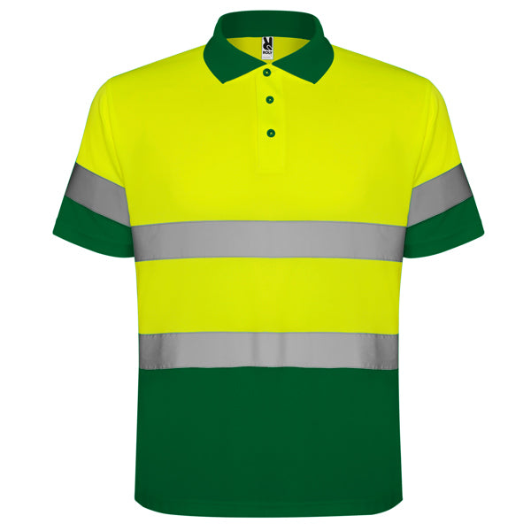 Hochsichtbares Poloshirt Polaris in Farbe Garden Green/Fluor Yellow