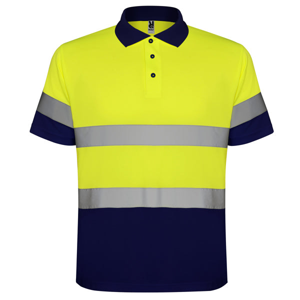 Hochsichtbares Poloshirt Polaris Navy Blue/Fluor Yellow in Farbe Navy/Fluor Yellow