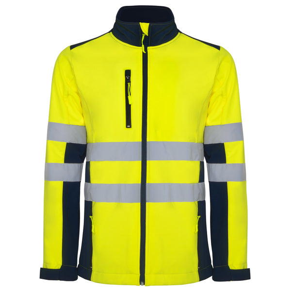 Hochsichbares Softshell Antares Navy Blue/Fluor Yellow in Farbe Navy/Fluor Yellow