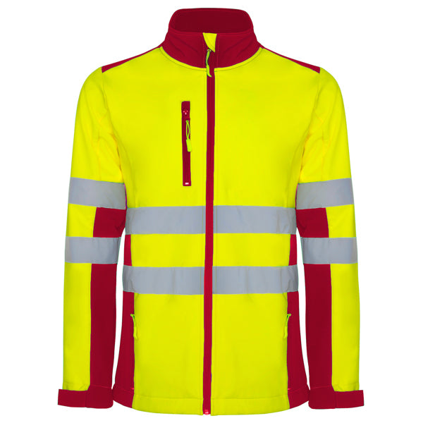 Hochsichbares Softshell Antares Job Red/Fluor Yellow in Farbe Rojo Laboral/Amarillo Flúor