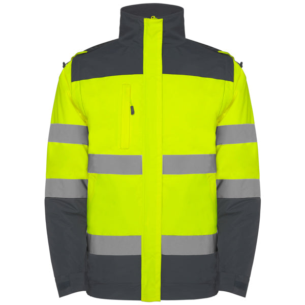 Hochsichtbarer Parka Epsylon in Farbe Lead/Fluor Yellow