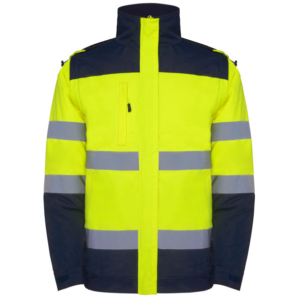 Hochsichtbarer Parka Epsylon Navy Blue/Fluor Yellow in Farbe Navy/Fluor Yellow