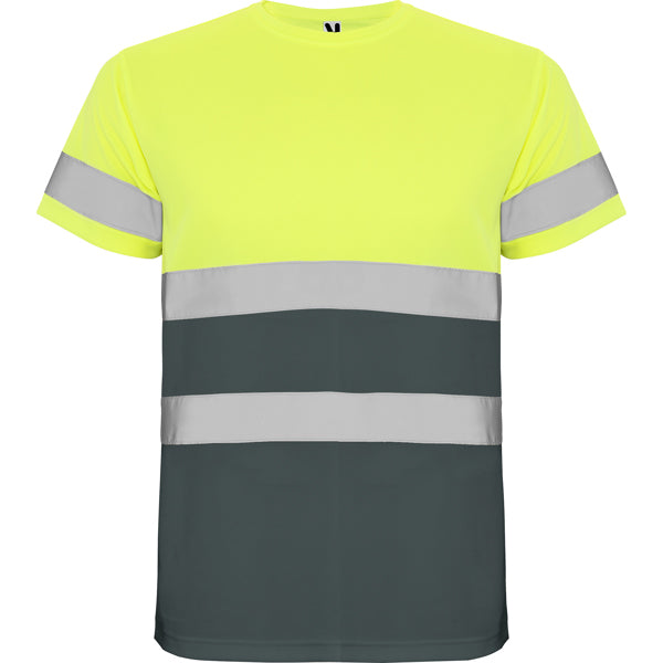 Hochsichtbares T-Shirt Delta in Farbe Lead/Fluor Yellow