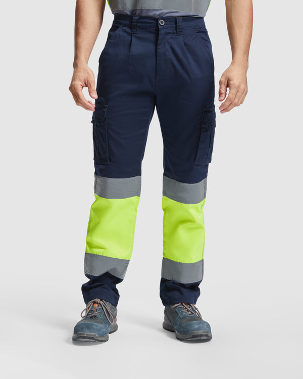 Hochsichtbare Hosen Daily Stretch in Farbe Lead/Fluor Yellow