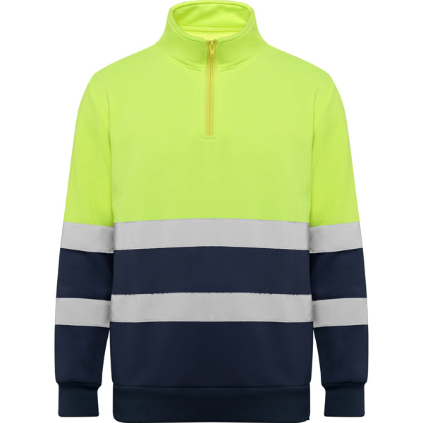 Hochsichtbarer Pullover Spica Navy Blue/Fluor Yellow in Farbe Navy/Fluor Yellow