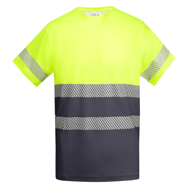 Hochsichtbares T-Shirt Tauri in Farbe Lead/Fluor Yellow