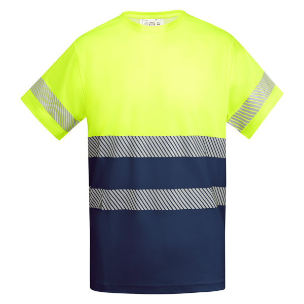 Hochsichtbares T-Shirt Tauri Navy Blue/Fluor Yellow in Farbe Navy/Fluor Yellow