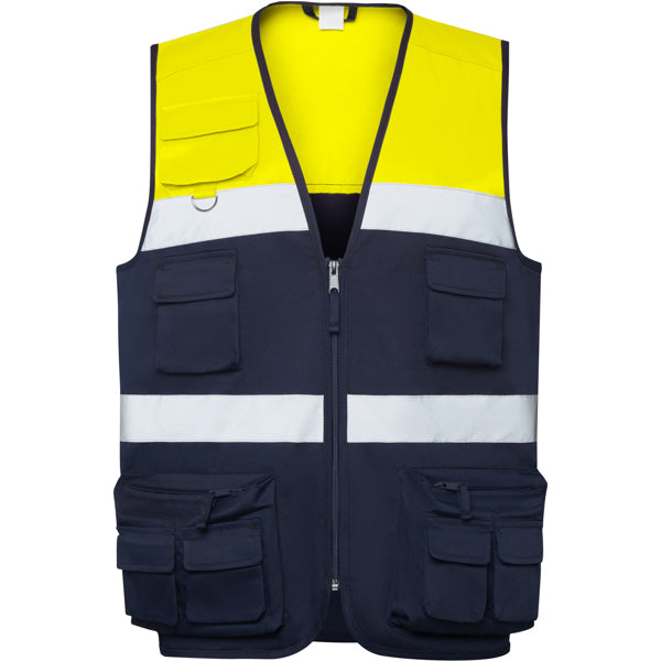 Hochsichtbare Weste Beta in Farbe Navy/Fluor Yellow