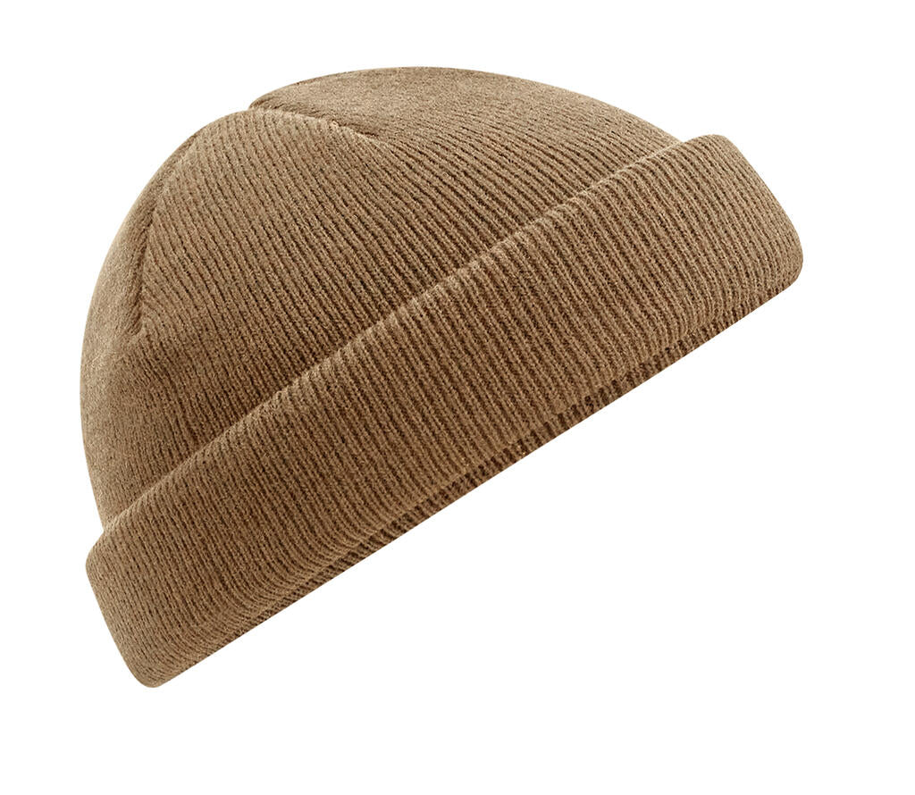 Recycled Mini Fisherman Beanie in Farbe Biscuit