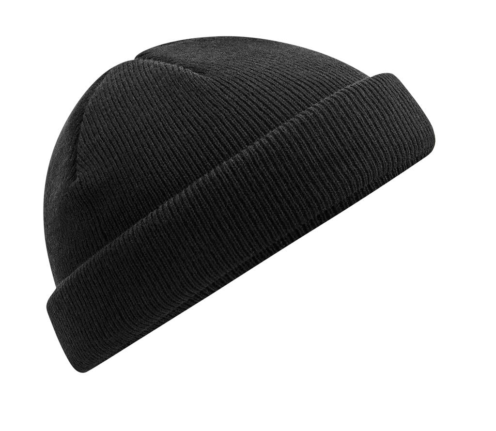 Recycled Mini Fisherman Beanie in Farbe Black