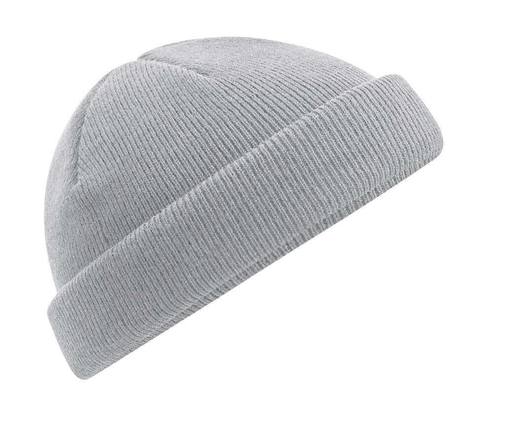 Recycled Mini Fisherman Beanie in Farbe Light Grey