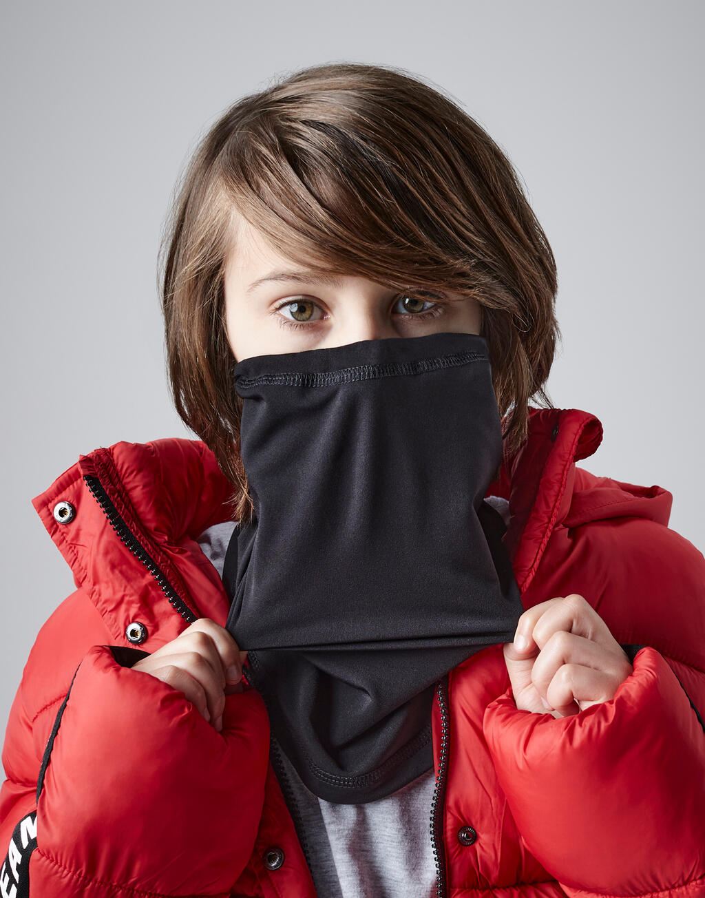 Junior Softshell Sports Tech Neck Warmer in Farbe Black