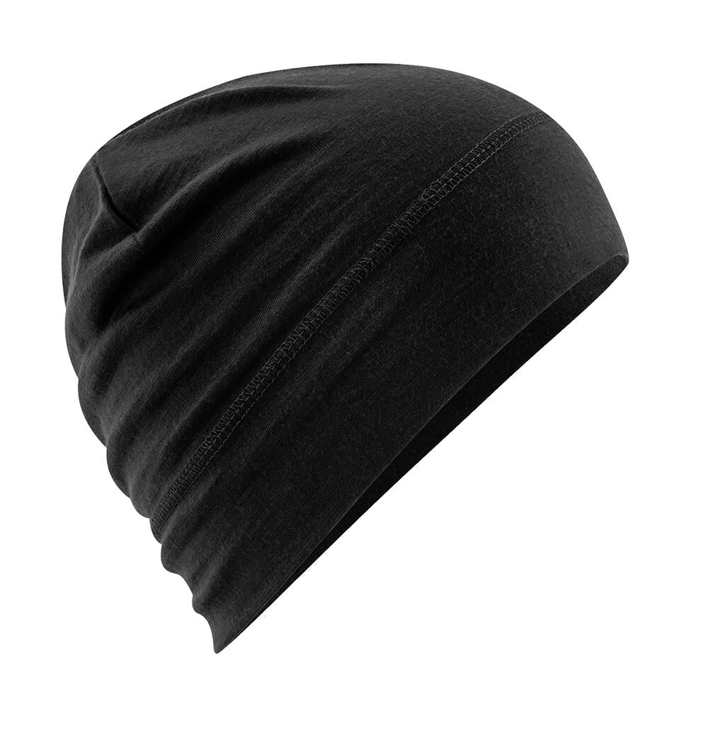 Merino Beanie in Farbe Black