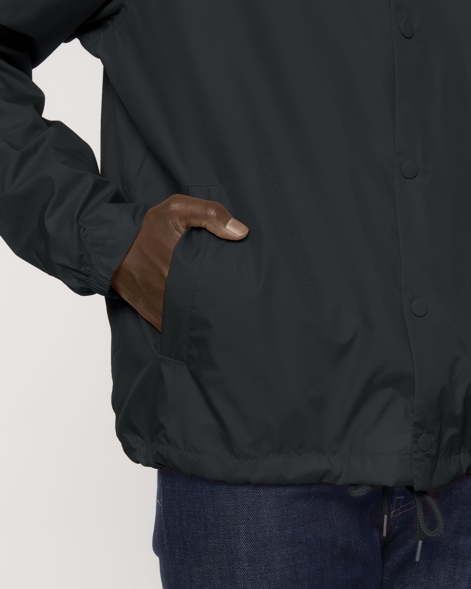 Non Padded Jacket Coacher in Farbe Black