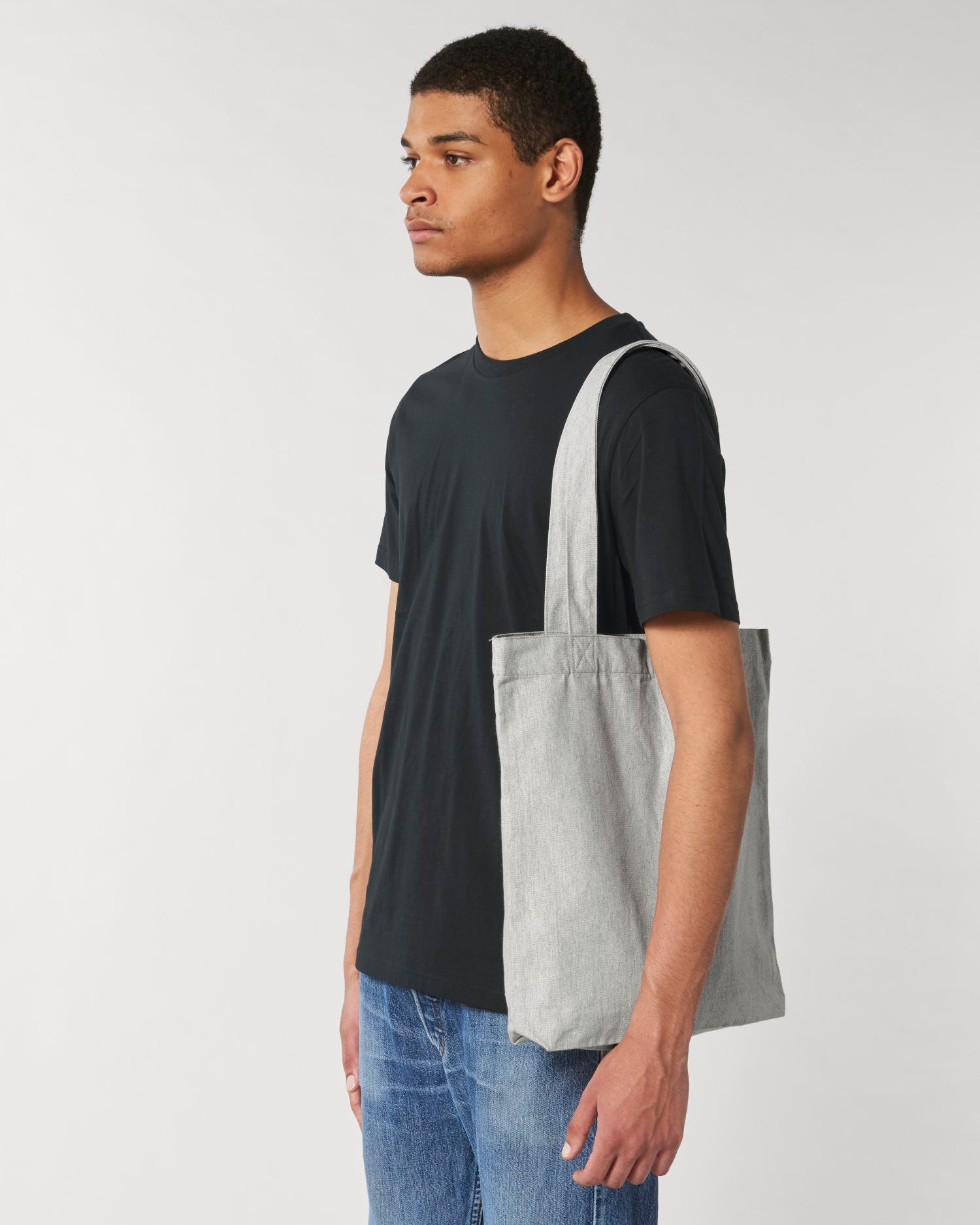 Tasche Tote Bag in Farbe Heather Grey