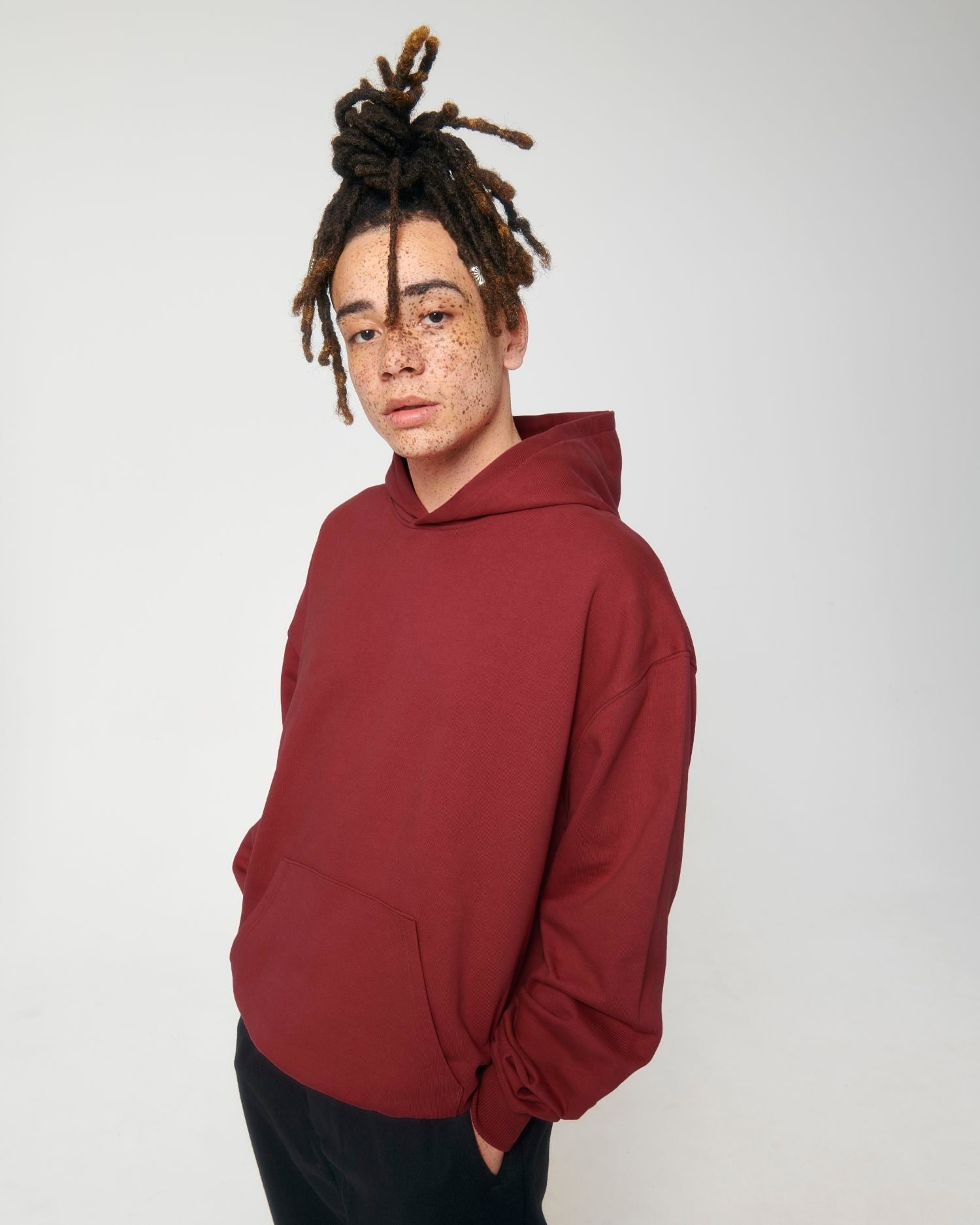 Hoodie Cooper Dry in Farbe Red Earth