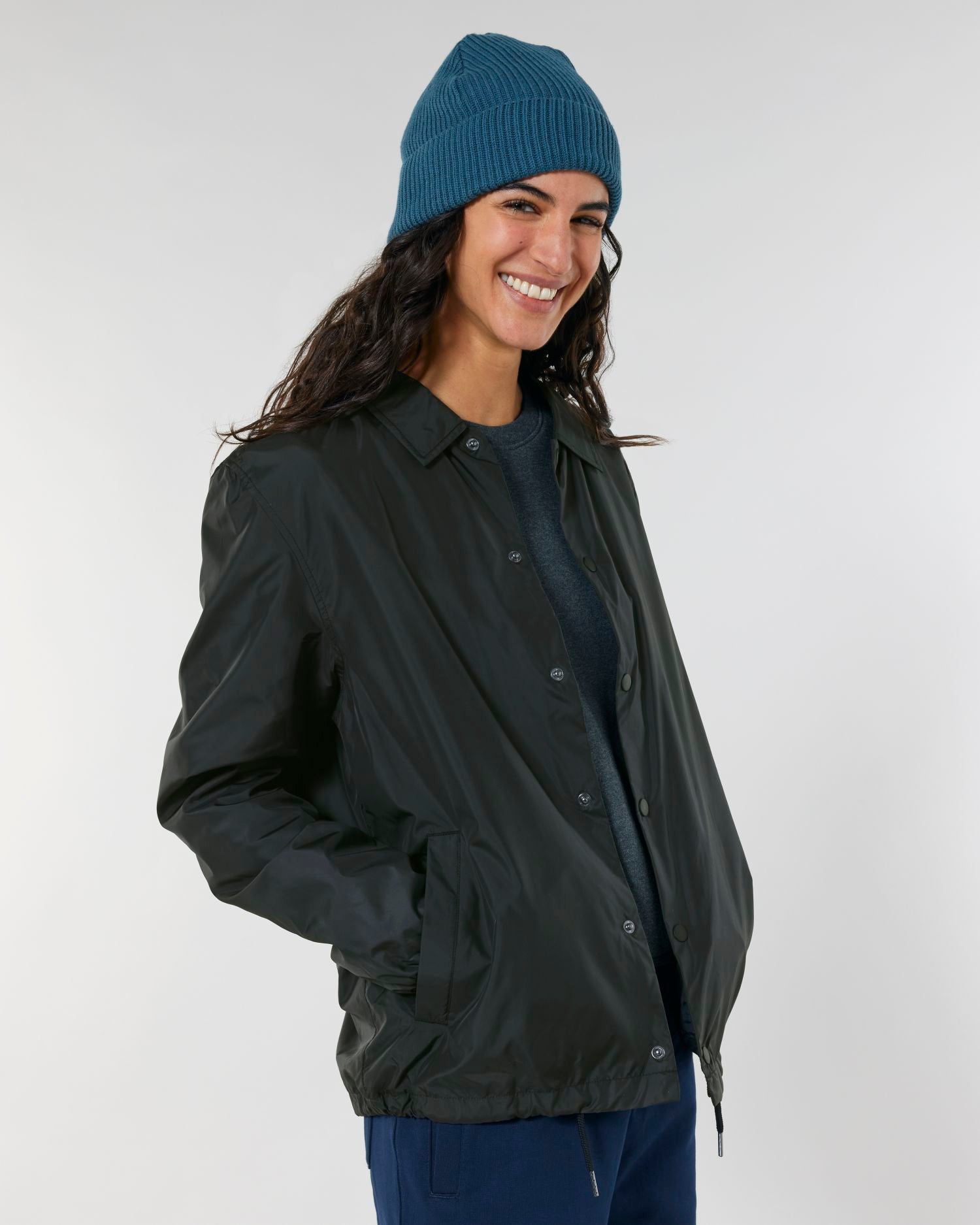 Non Padded Jacket Coacher in Farbe Black