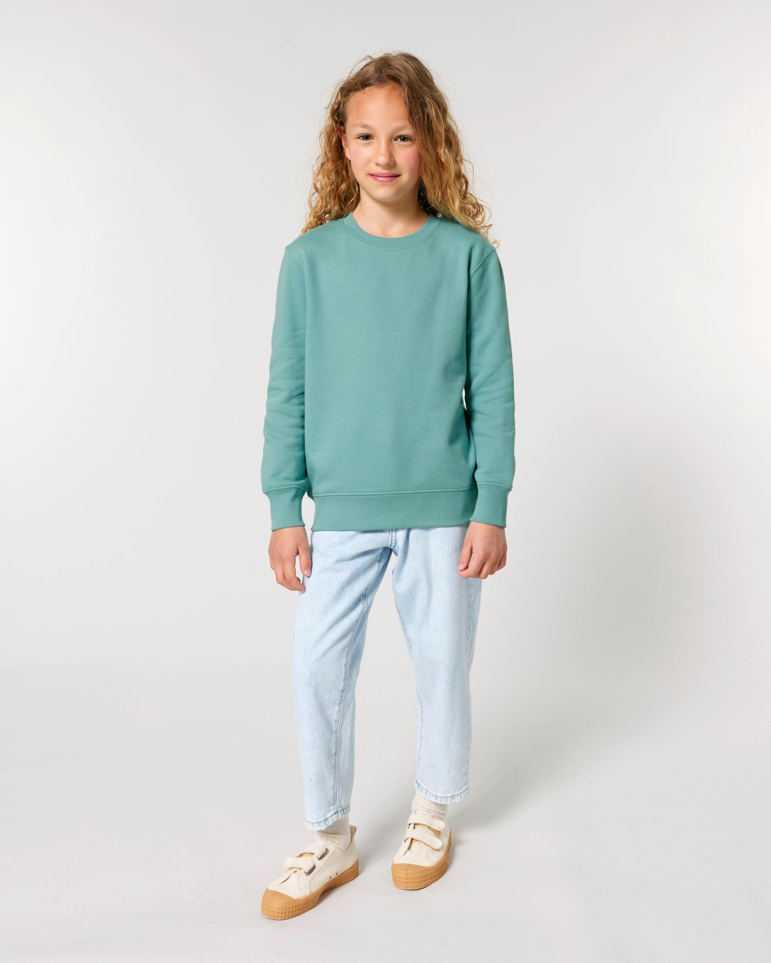 Sweatshirt Mini Changer 2.0 in Farbe Teal Monstera