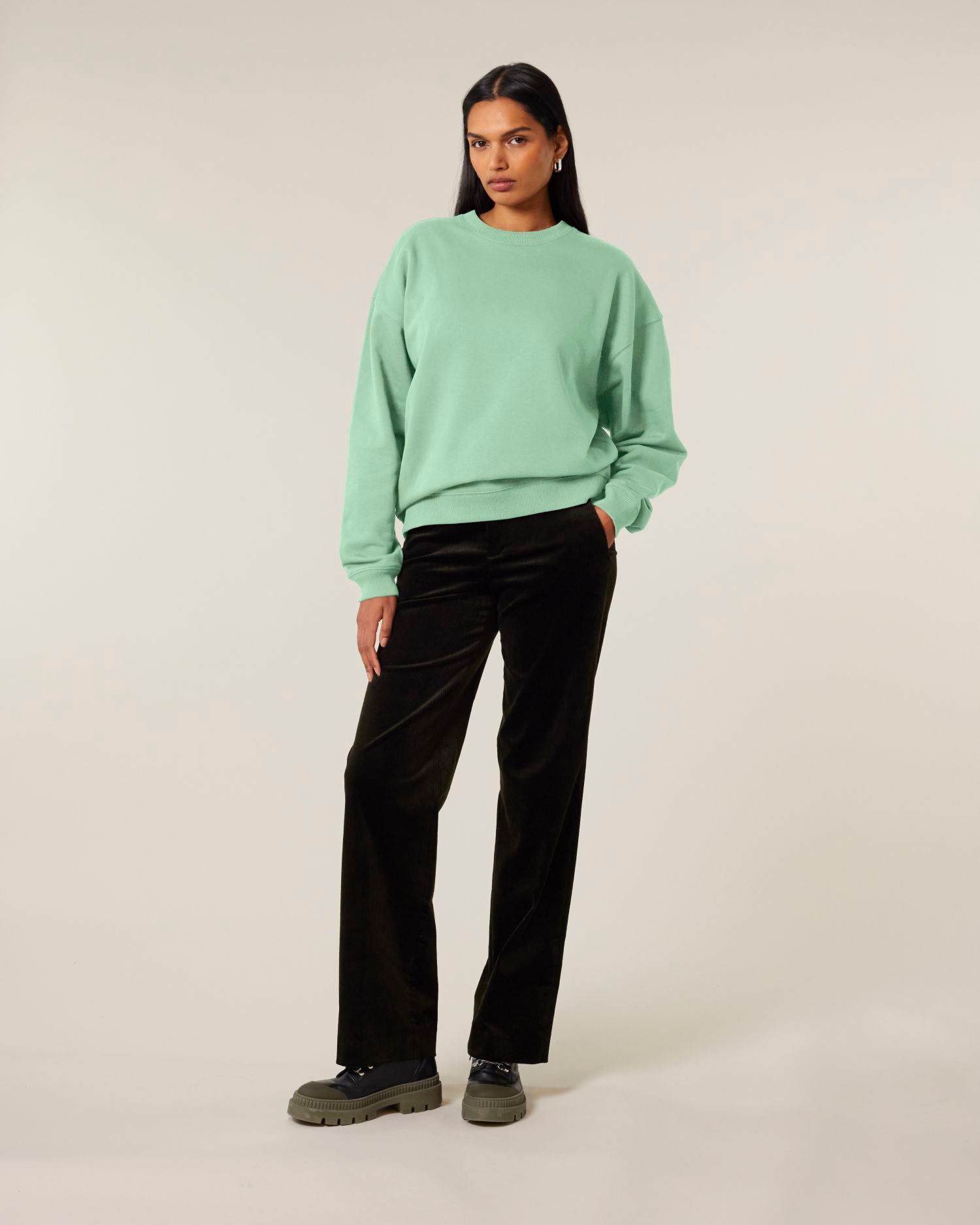Sweatshirt Radder 2.0 in Farbe Misty Jade