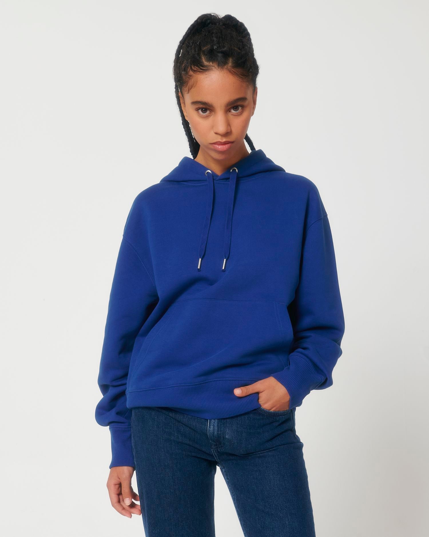 Hoodie Slammer in Farbe Worker Blue