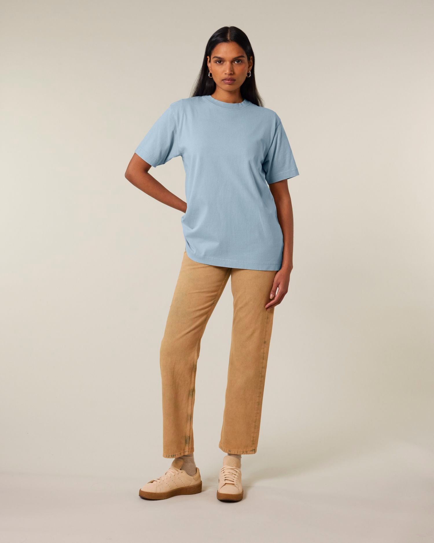 T-Shirt Freestyler Vintage in Farbe G. Dyed Blue Stone