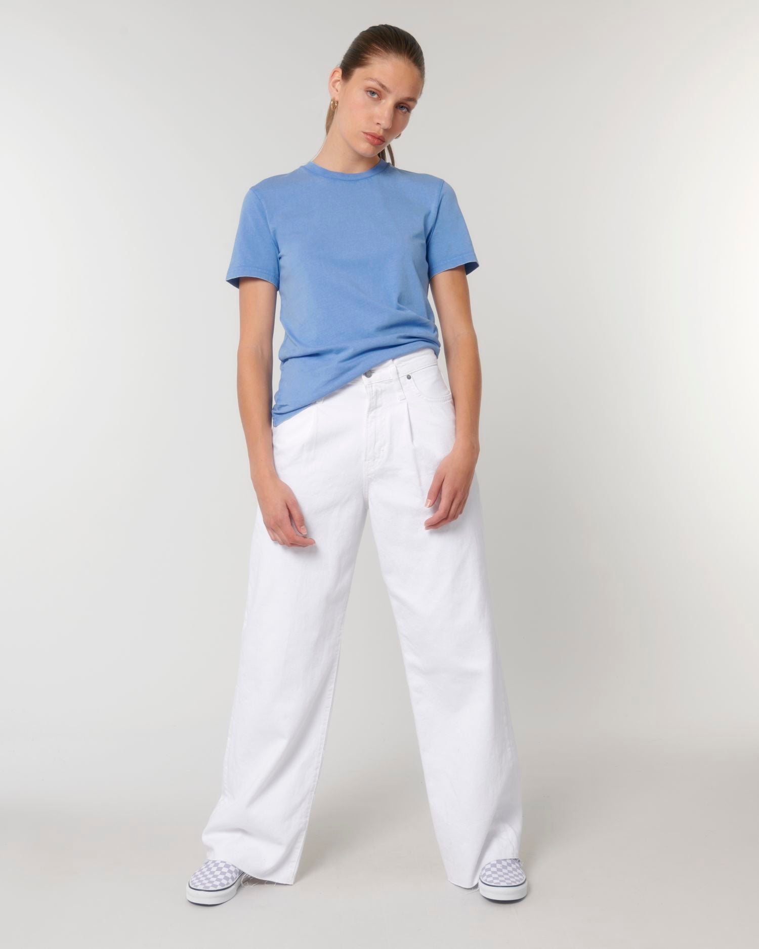 T-Shirt Crafter Vintage in Farbe G. Dyed Swimmer Blue