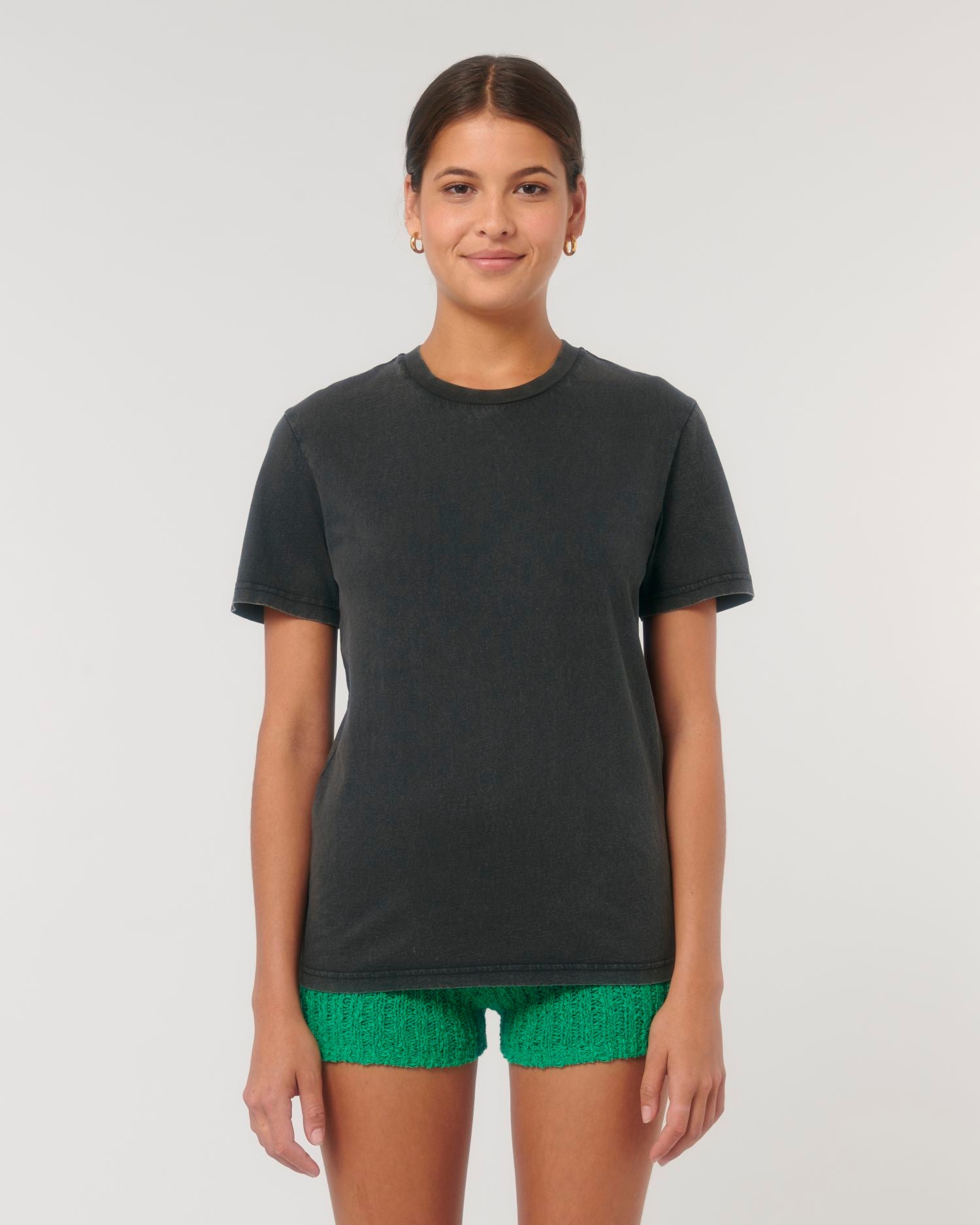 T-Shirt Crafter Vintage in Farbe G. Dyed Black Rock