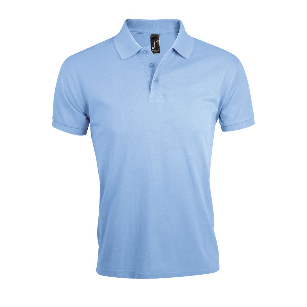 Prime Men Herren Polycotton Poloshirt Kurzarm in Farbe Sky blue