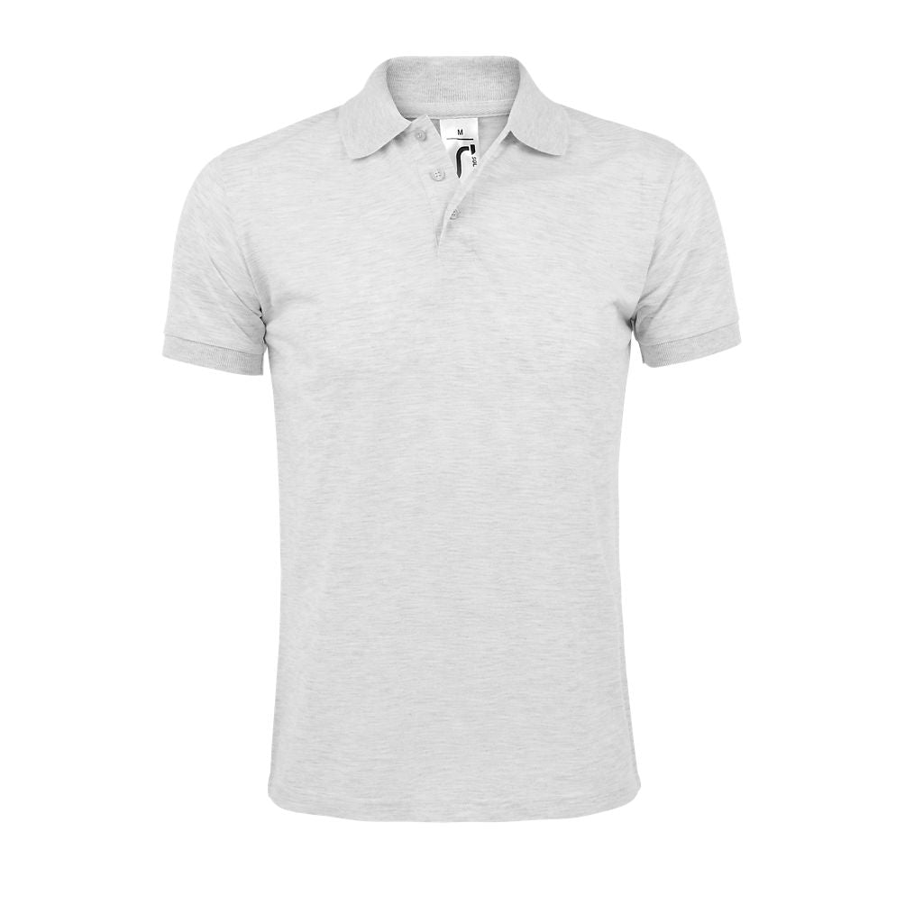 Prime Men Herren Polycotton Poloshirt Kurzarm in Farbe Ash