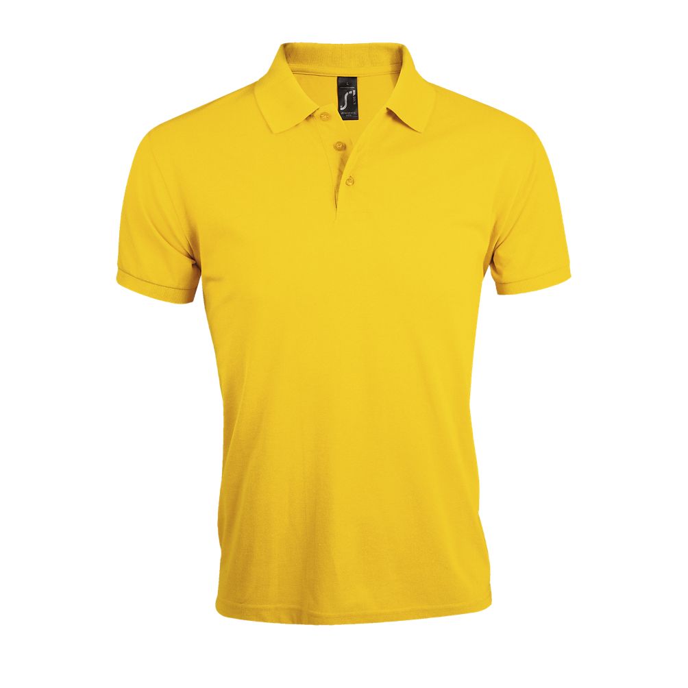 Prime Men Herren Polycotton Poloshirt Kurzarm in Farbe Gold