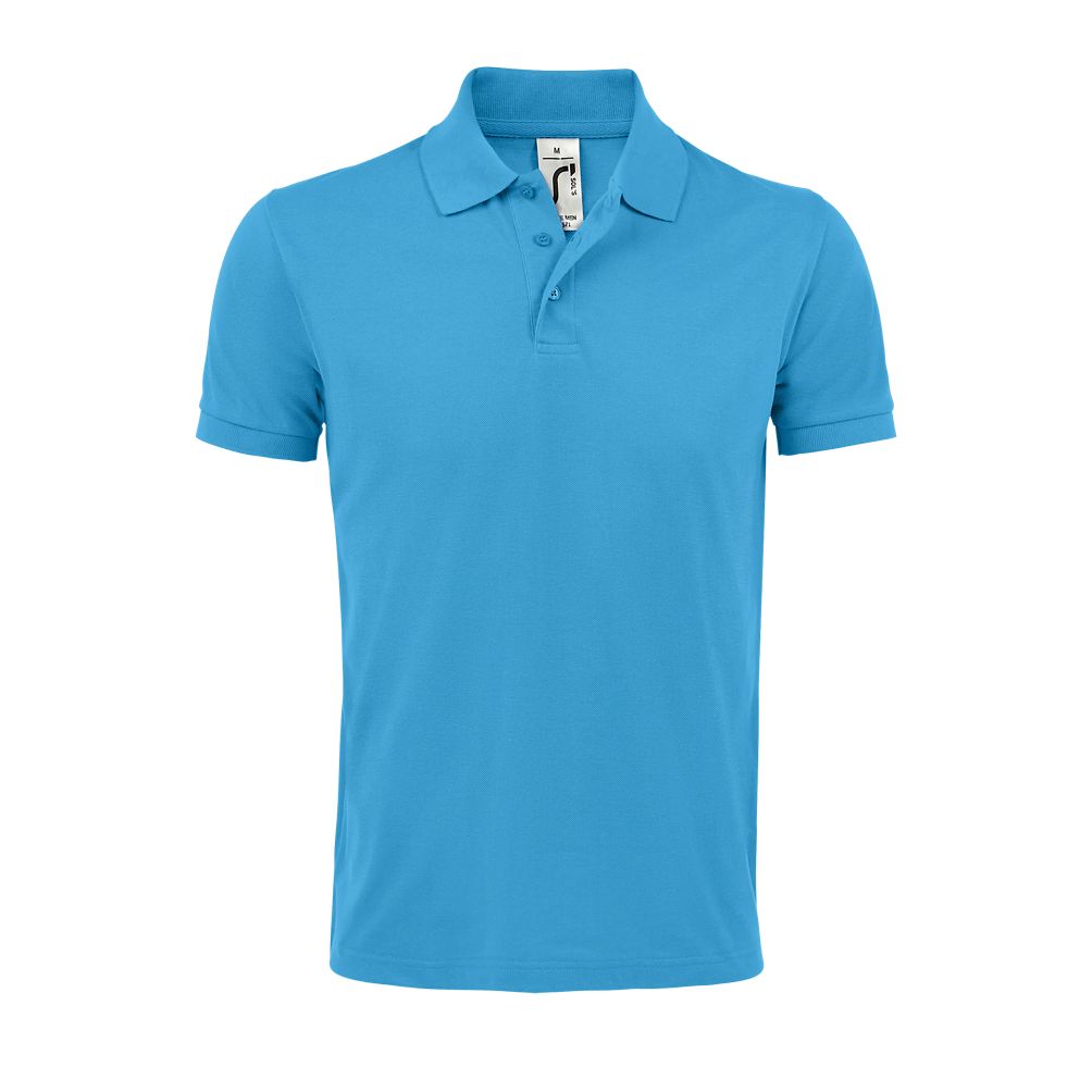 Prime Men Herren Polycotton Poloshirt Kurzarm in Farbe Aqua