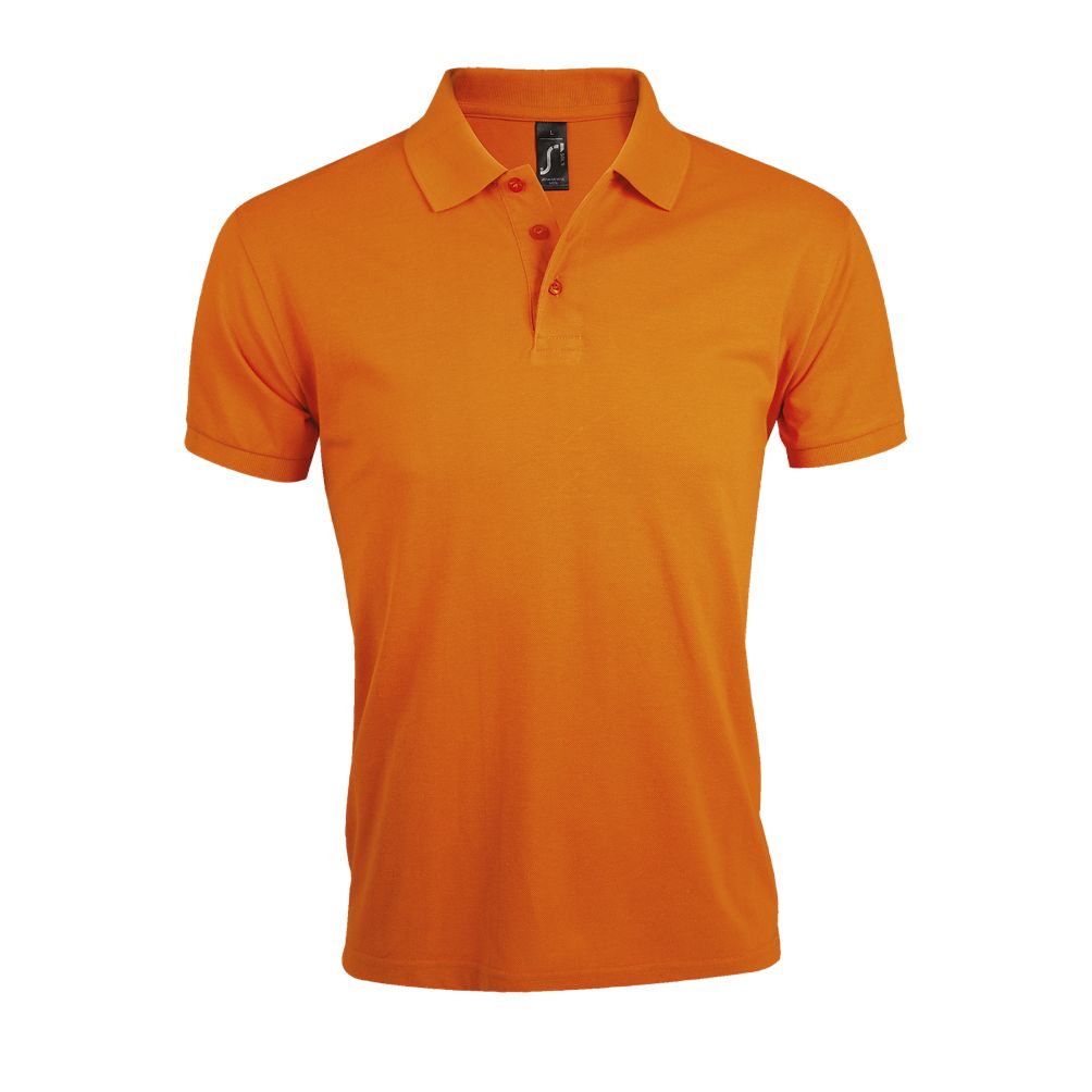 Prime Men Herren Polycotton Poloshirt Kurzarm in Farbe Orange