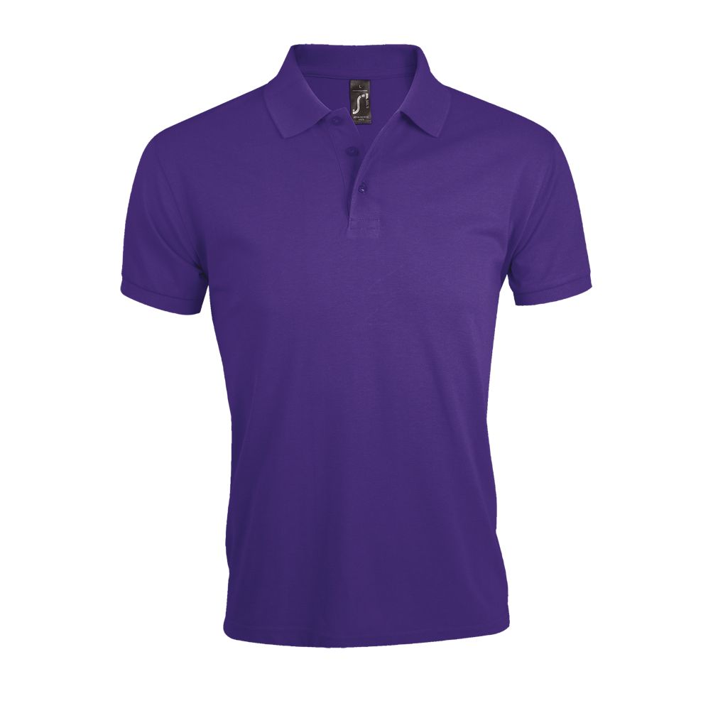 Prime Men Herren Polycotton Poloshirt Kurzarm in Farbe Dark purple