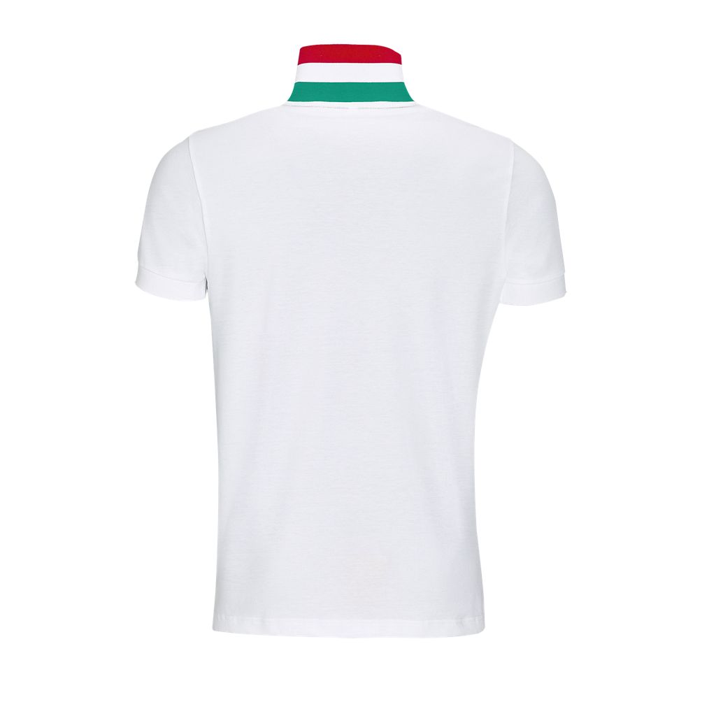 Patriot Herren Poloshirt Kurzarm in Farbe White / Red