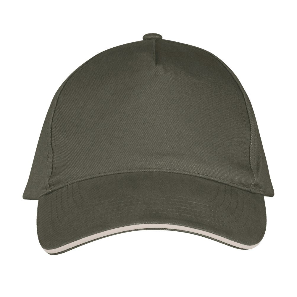 Long Beach 5 Panel Cap in Farbe Army / Beige