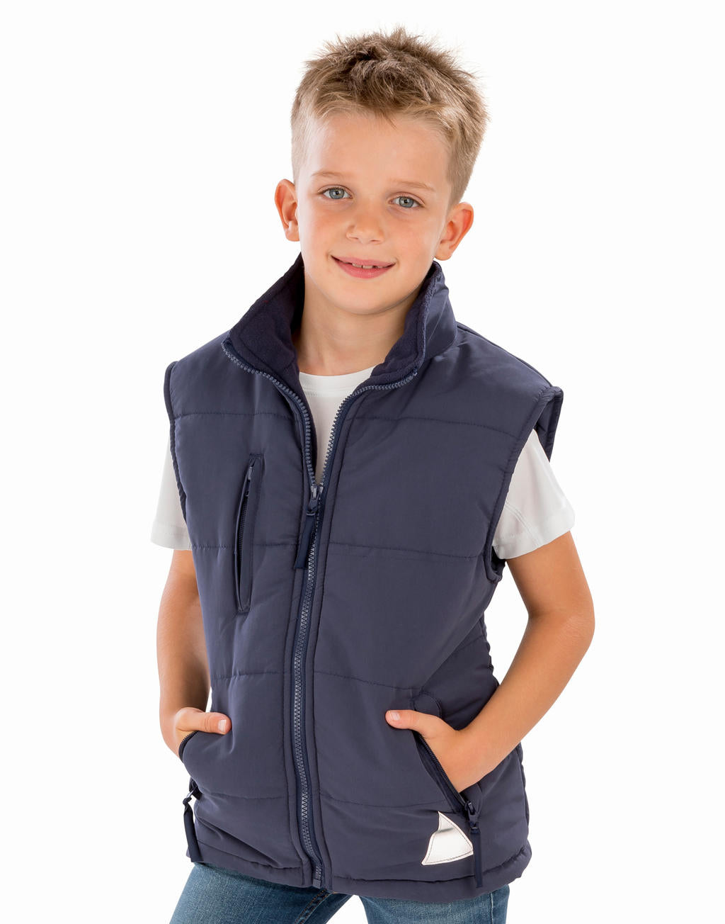 Junior Ultra Padded Bodywarmer in Farbe Navy